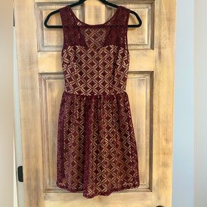 Crimson Lace Dress